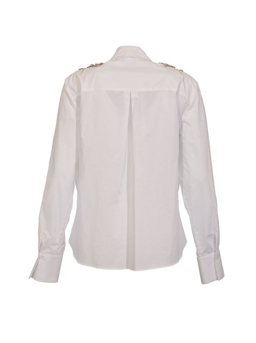 Camicia in cotone con patch cristalli BLUGIRL | RF5100 TS24611111